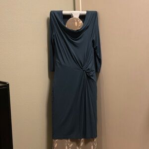 Sophisticated Teal Long Sleeve Dress